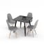 Crimea Shinny Table & Grey Chairs