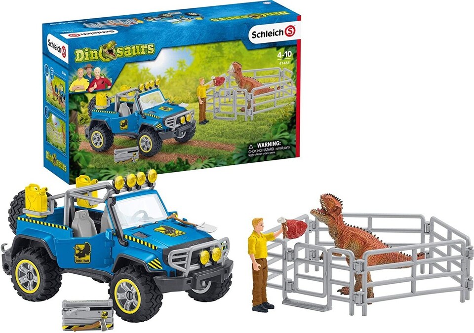 image 1 of Schleich Off Road Vehicle With Dino Outpost Figure