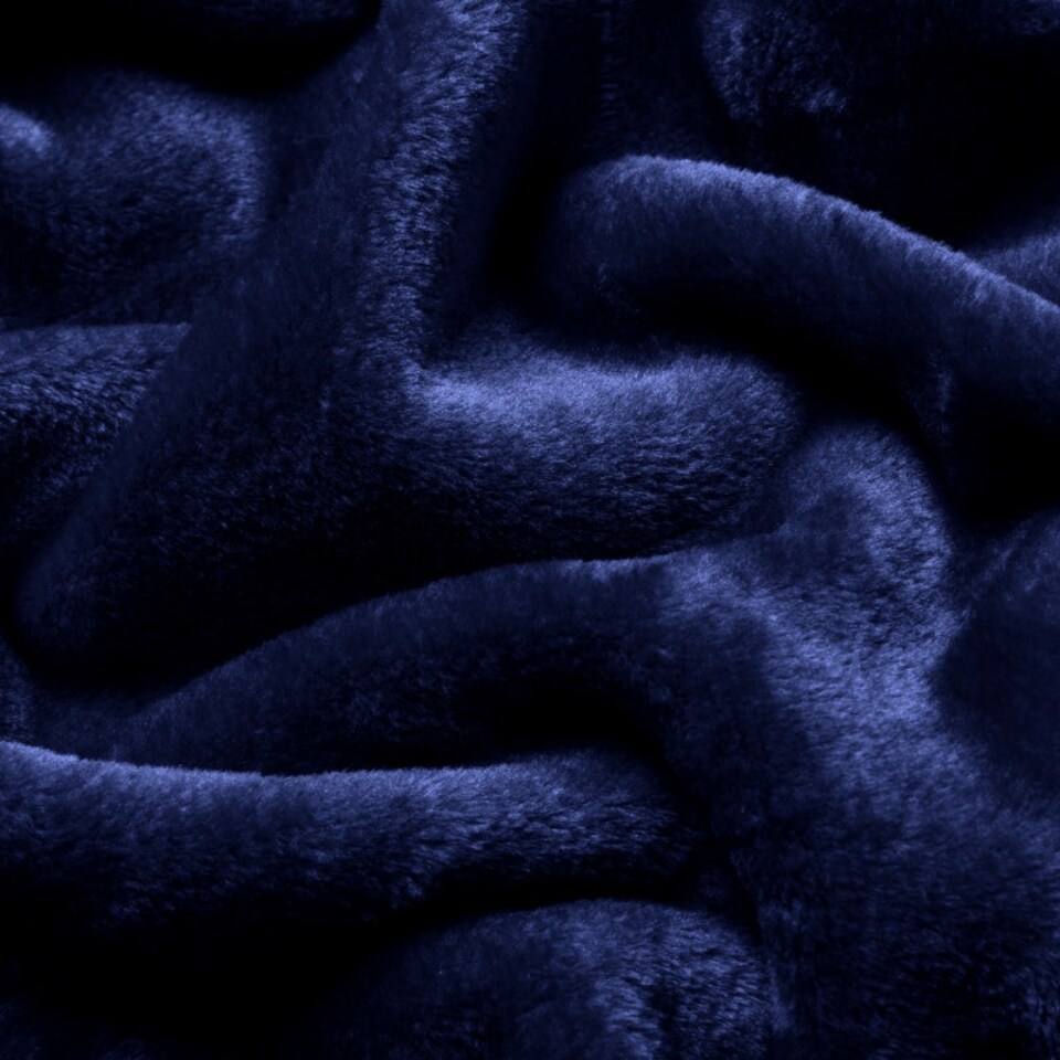 image 1 of Mink Throw Soft Touch Blanket Fleece Faux Fur 150x200cm Blue