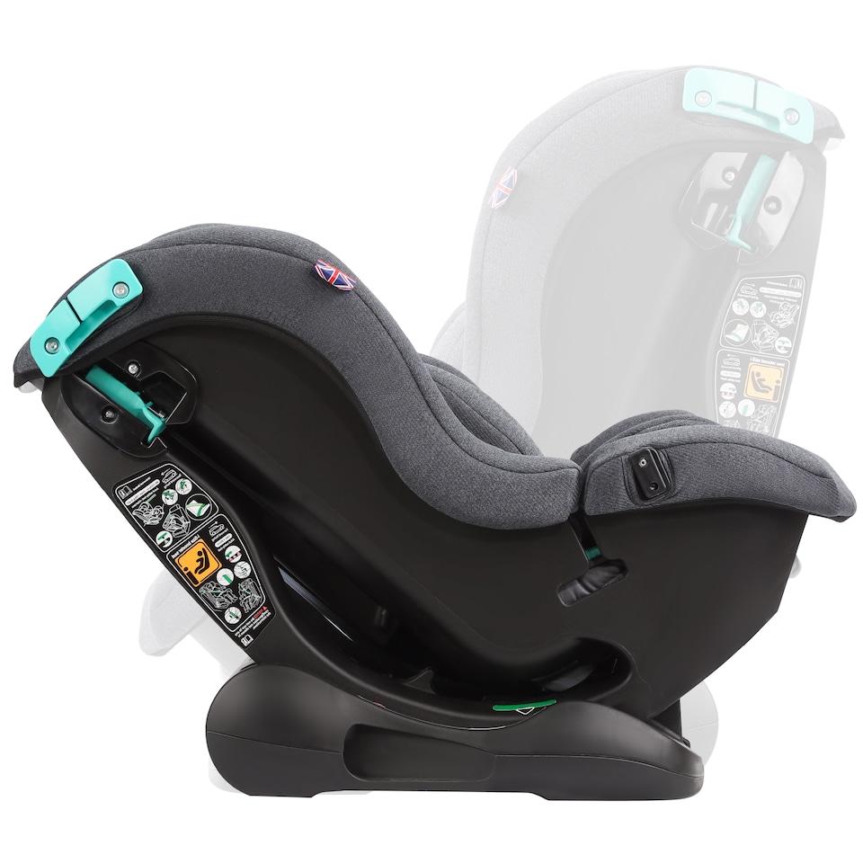 image 1 of Cozy N Safe Fitzroy+ i-Size Car Seat 40-150cm, Extended Rear Facing, Forward & Rear Facing, 5 Point Harness, Side Impact Protection, Adjustable Headrest, Cup Holder, Birth to 12 Years (Slate)