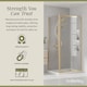 image 3 of 1200x700mm Sliding Shower Suite with Side Panel & Resin Tray in Brushed Brass Finish | Copper | Brushed Brass | 3