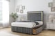 image 3 of Sloomy Boston Gold Armour Coniston Divan Bed With Mattress No Drawers With 26" Strutted Headboard & 12" Matching Footboard 4' Small Double | Grey | Armour | Small Double | 1