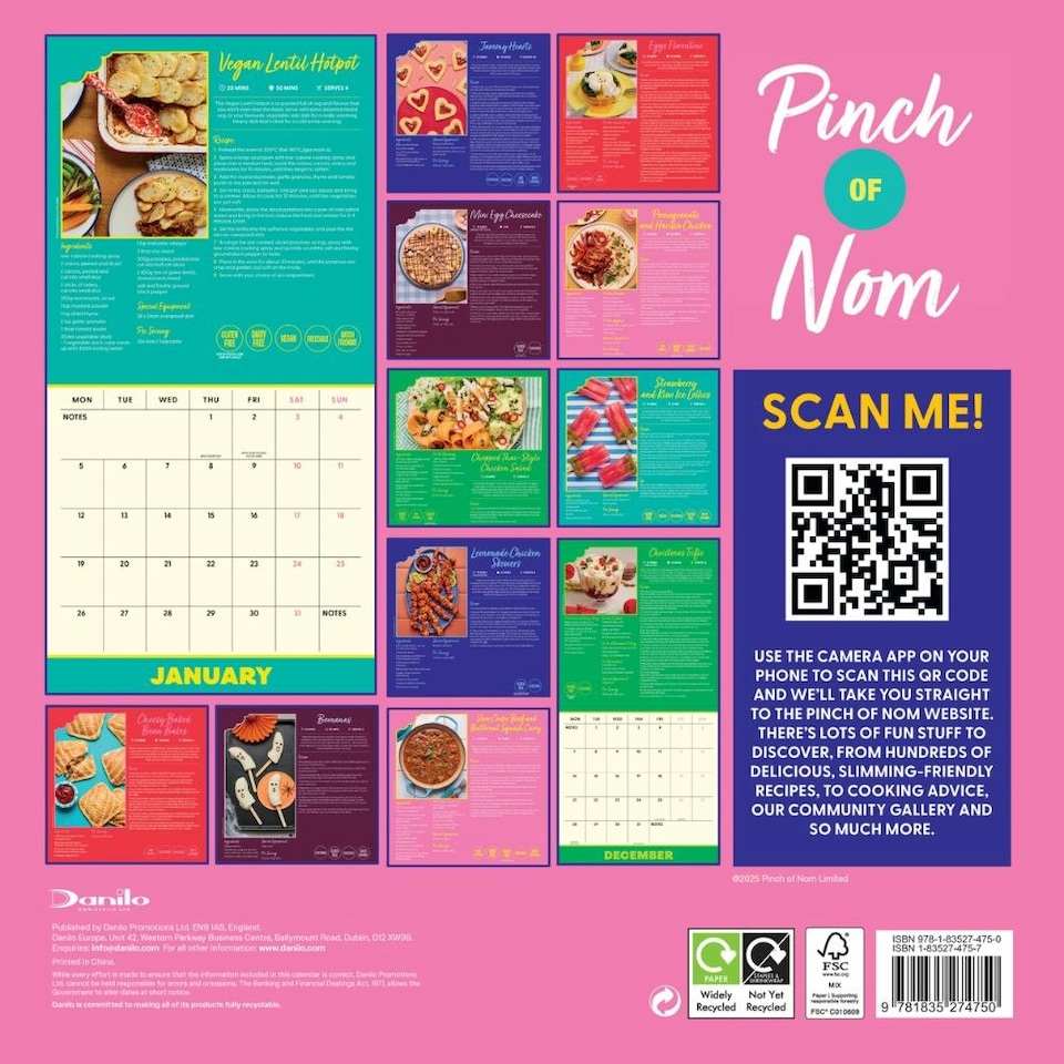image 1 of PINCH OF NOM 2026 SQUARE CALENDAR
