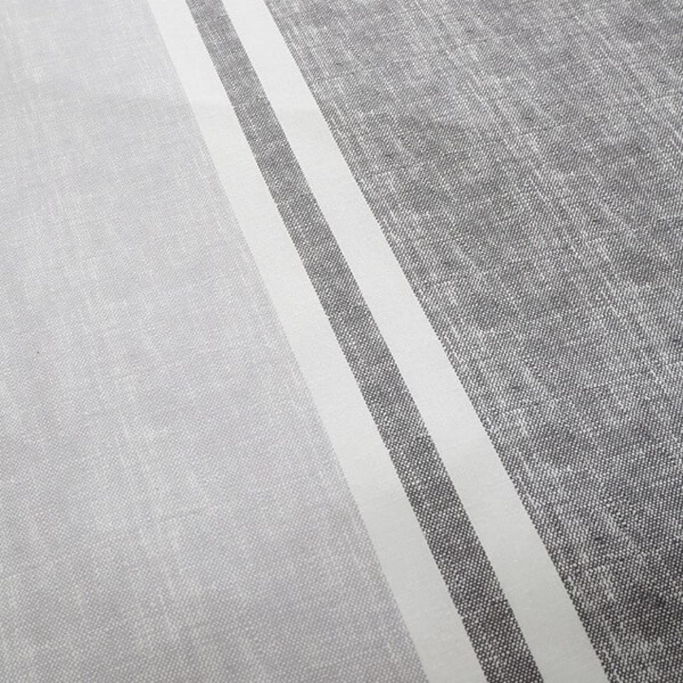 image 1 of Catherine Lansfield Textured Banded Stripe King Duvet Set Charcoal Grey | King