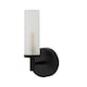 image 1 of ValueLights Canya Black IP44 Frosted Glass Wall Light | Black