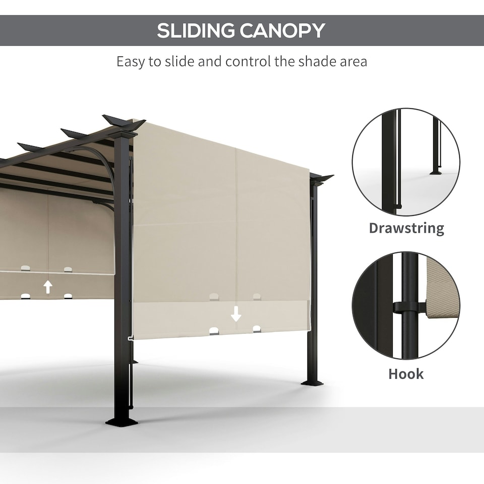 image 1 of Outsunny Outdoor Pergola Garden Sun Shade Patio Canopy Shelter
