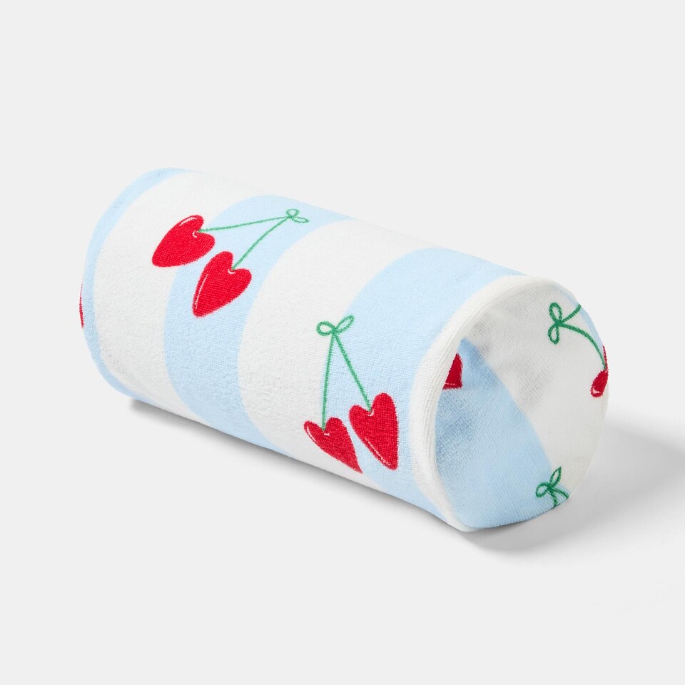 image 1 of OHS Heart Cherries Beach Bolster Neck Back Support Pillow