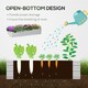 image 6 of Outsunny Raised Garden Bed Planter Box with Greenhouse, Large Window, Clear
