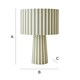 image 7 of ValueLights Thorley Green and Cream Stripe Shade Table Lamp & Bulb | Green