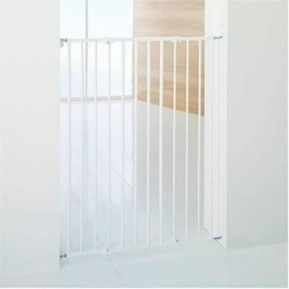 image 1 of Safetots Extra Tall Screw Fitted Baby Stair Gate, 62.5cm - 106.8cm, White, 103.5cm in Height | White | 1