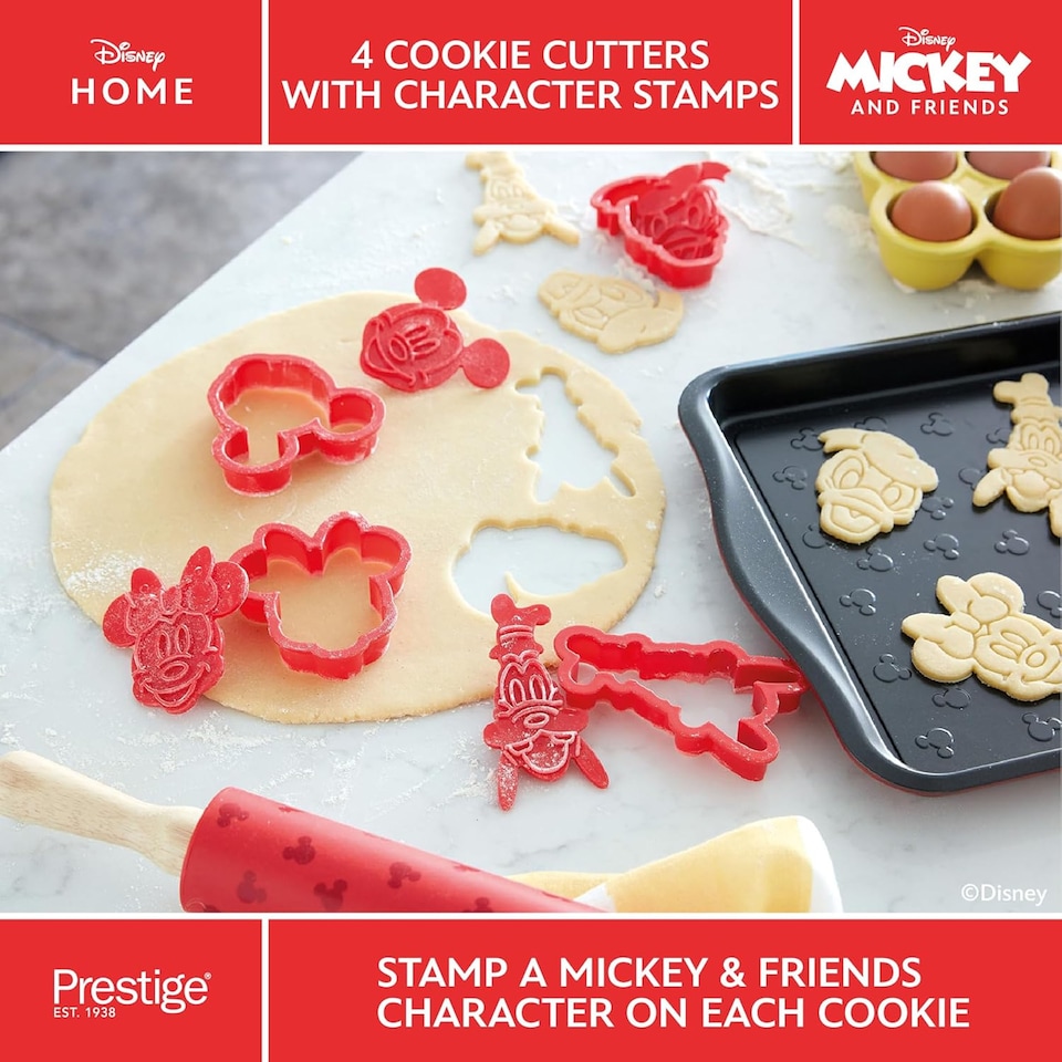 image 1 of Prestige X Disney Bake With Mickey Kitchen Utensils Set - Red