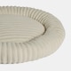 image 5 of OHS Ribbed Round Plush Plump Soft Warm Cosy Pet Dog Cat Cushioned Donut Bed Cream | L