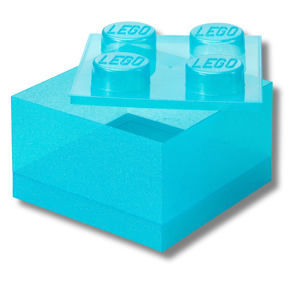 image 1 of LEGO Storage Brick 4 Stud- Glitter Light Blue