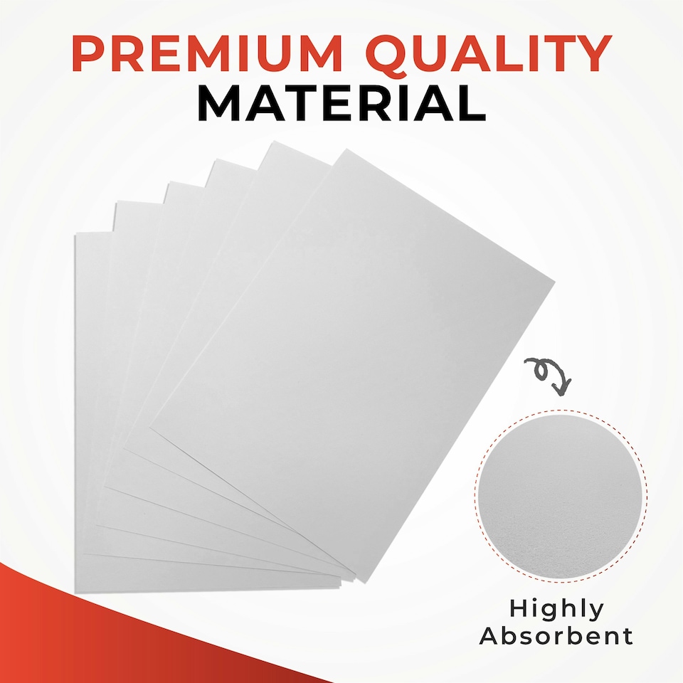 image 1 of Pack of 48 A4 Blotting Paper Sheets by Janrax | White | A4
