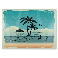Hello Summer Glass Chopping Board | Multi