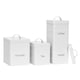 image 1 of Harbour Housewares 4 Piece Vintage Metal Kitchen Canisters Set - White