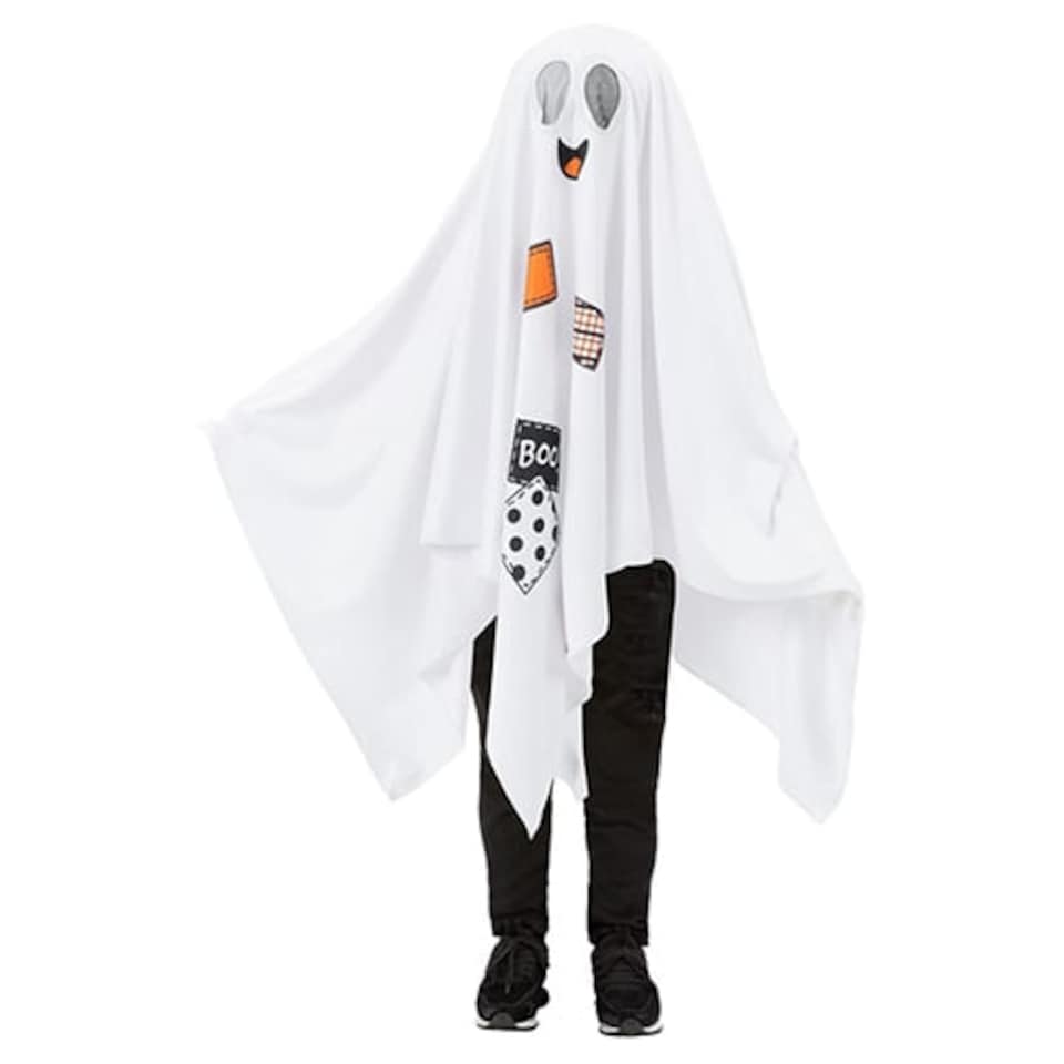 image 1 of Boo Ghost Poncho Fancy Dress Costume Unisex Toddler Age 3-4