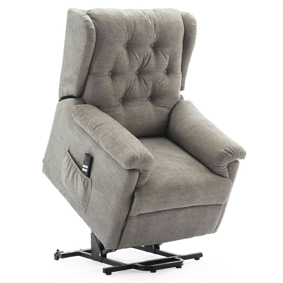 image 1 of Barnsley Fabric Electric Dual Motor Rise Recliner Mobility Armchair (Brown)
