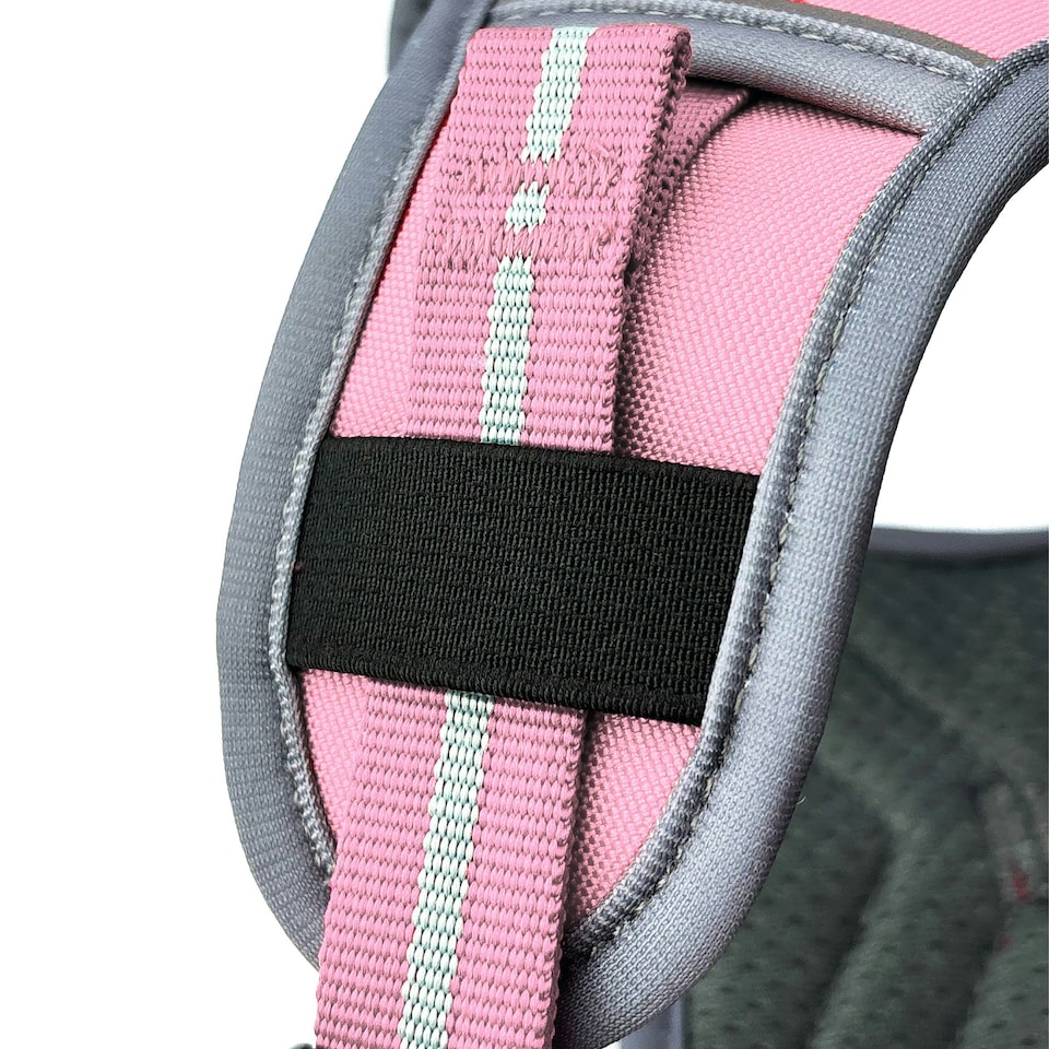 image 1 of HugglePets Activity & Travel Dog Harness Pink | S