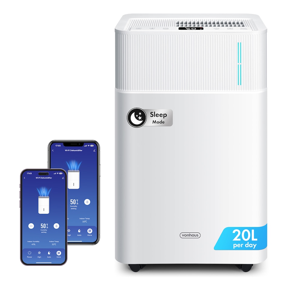 image 1 of VonHaus Dehumidifier 20L/Day, 4.5L Water Tank, With WiFi