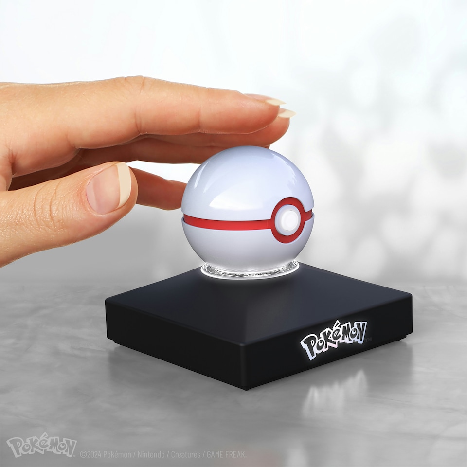 image 1 of Pokémon Die-Cast Mini Premier Ball Replica | White