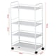 image 3 of Yaheetech 4 Shelf Large Salon Beauty Trolley Cart White