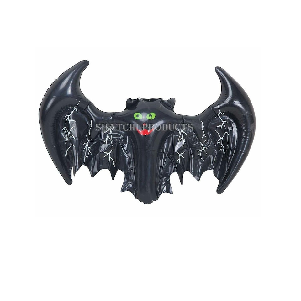 image 1 of 12Pcs Halloween Inflatable Bats - Scary Spooky Party Decor (46cm x 36cm)