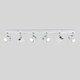 image 2 of ValueLights Modern 6 Way Gloss White Chrome Straight Bar Ceiling Spotlight Fitting
