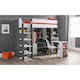 image 1 of Charcoal and White High Sleeper Bed - Single (90cm)