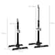 image 5 of HOMCOM 2 Pairs Barbell Squat Rack Portable Stand Weight Lifting Bench w/ Wheels