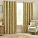 image 1 of Wylder Floral Jacquard Gold Eyelet Curtains 229 x 137cm