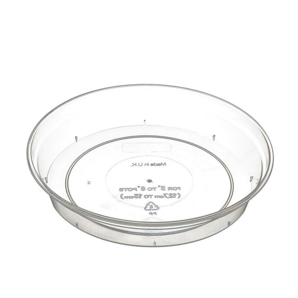 Stewart Plant Pot Saucer - Clear - 130mm x 130mm x 24mm