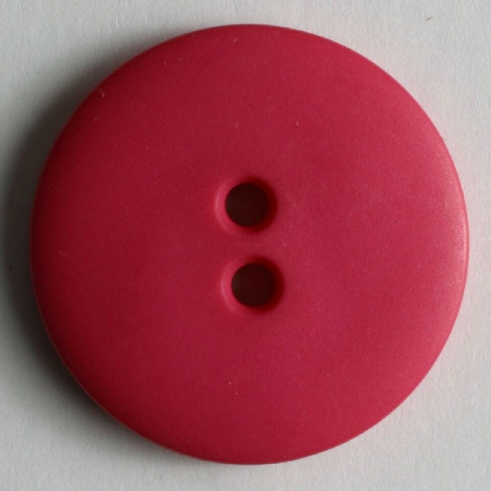 Dill Cerise Pink Round Plastic Buttons for Dressmaking - 13mm - per value pack of 30