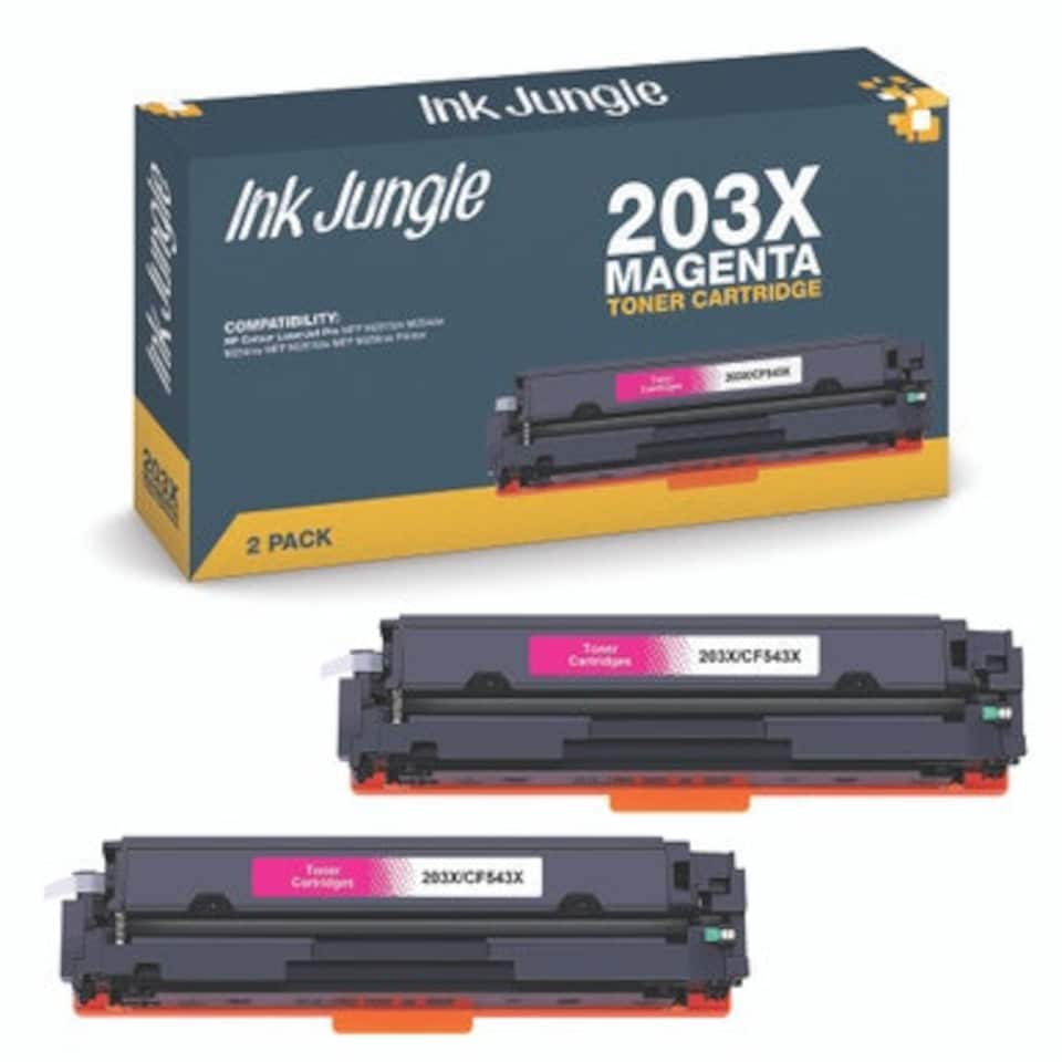 image 1 of 2x Compatible HP 203X Magenta Toner Cartridges Pink