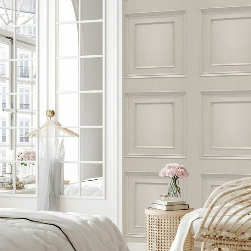 image 1 of Belgravia Oliana Panel Wallpaper - Cream - 10m x 53cm Cream