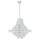 image 4 of Interiors by Premier Classical Silver Leaf Chandelier, 12 Bulb Teardrop Glass Pendant Light, Vintage-Inspired Ceiling Light Silver