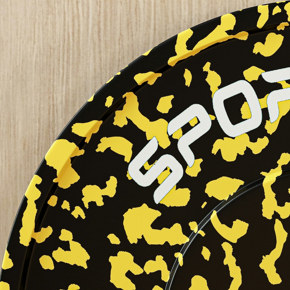 image 1 of SPORTNOW Olympic Weight Plates with 5cm Holes for Weight Lifting | Yellow | Not provided