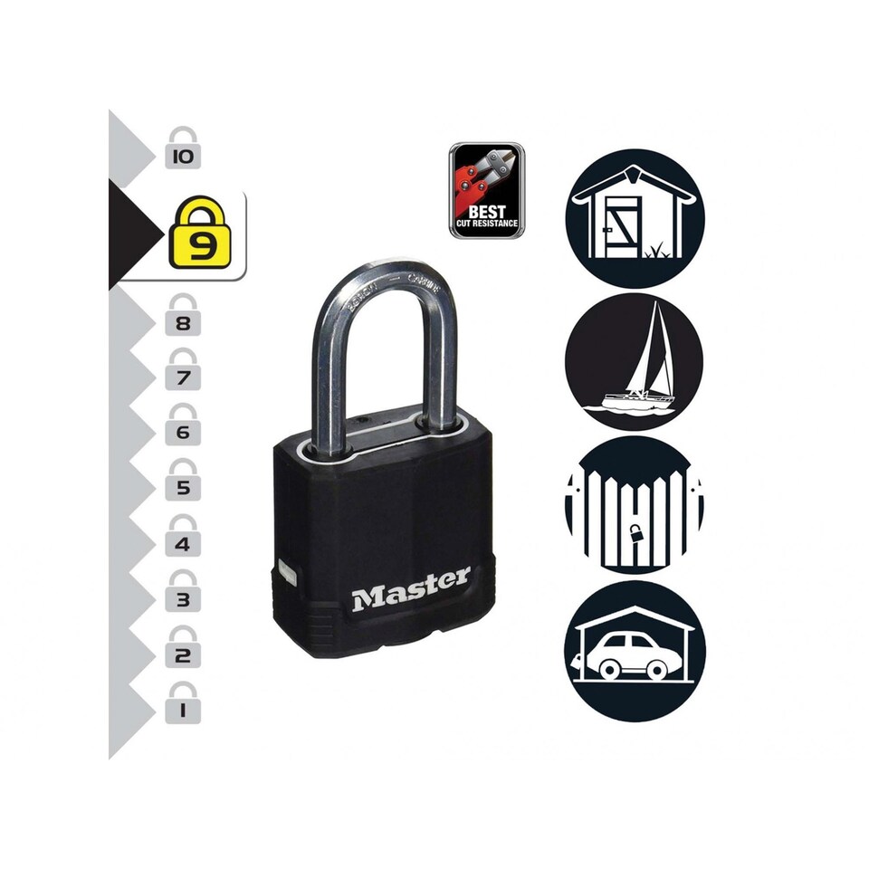 image 1 of Master Lock Excell Weather Tough Padlock | Multi | Multi Colour | 1