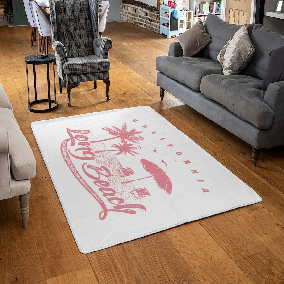 image 1 of Cali Long Beach (Rug) Pink | Medium: 80x150cm