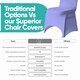 image 4 of Chair Cover Spandex Polyester Stretch Fabric Dining Slipcovers - 10pcs
