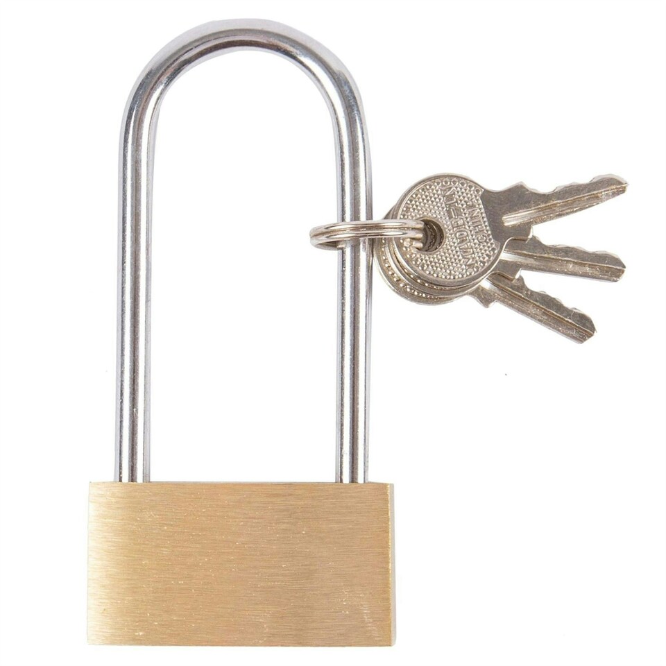 Blackspur Brass Long Shackle Padlock - 4cm