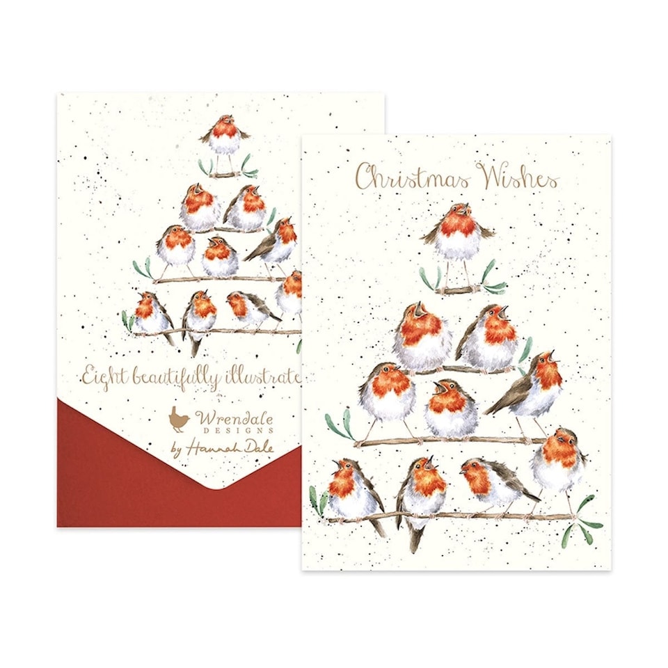 image 1 of Wrendale Designs Illustrated Animal Christmas Card Pack - 8 Cards and Envelopes