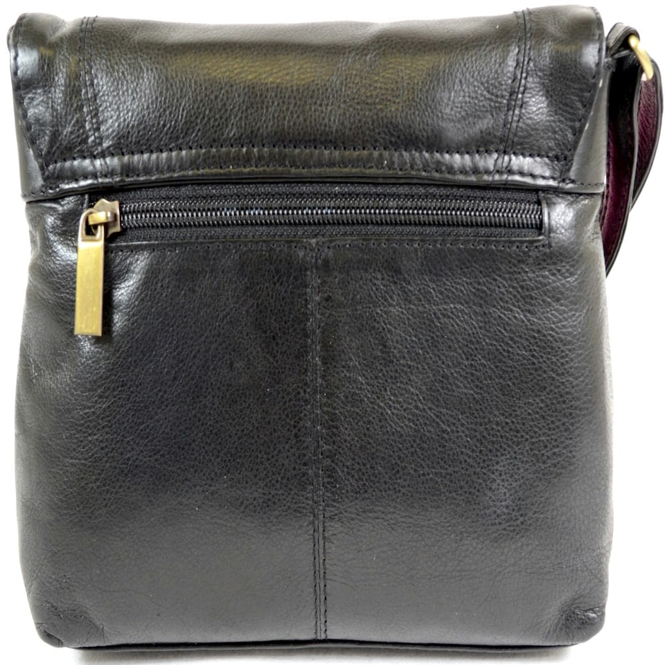 image 1 of Soft Premium Leather Shoulder / Cross Body Bag Black | Black