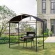 image 2 of Outsunny Metal Smoking Gazebo Marquee Garden Patio BBQ Tent Grill Canopy Awning Shelter  Coffee