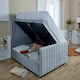 image 3 of Sophia Divan Ottoman with matching Footboard Plush Small Double Bed Frame - Silver