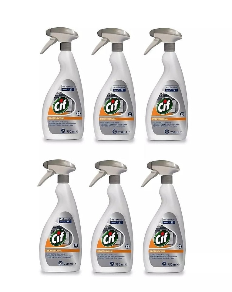 Cif Professional Oven & Grill Cleaner - 750ml Pack of 6