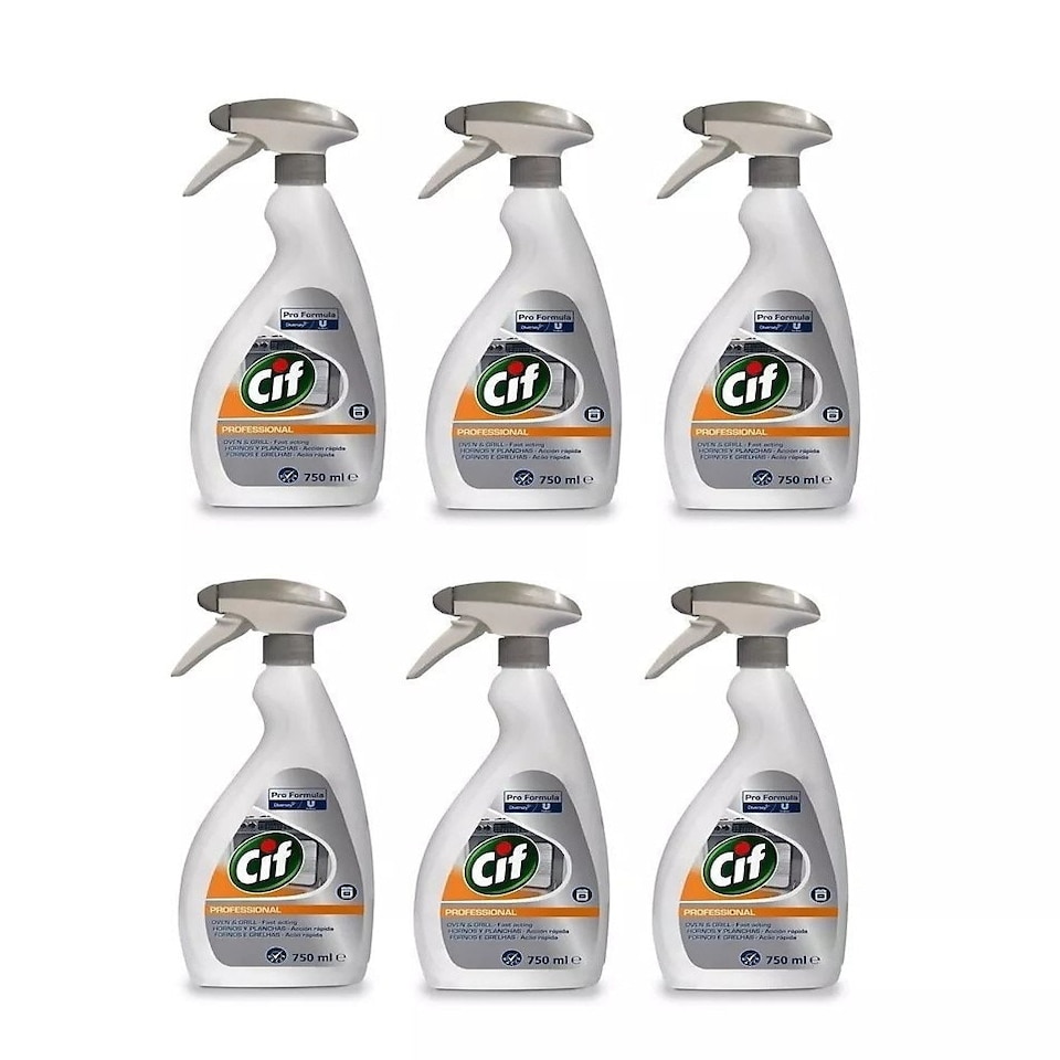 Cif Professional Oven & Grill Cleaner - 750ml Pack of 6