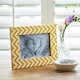 image 2 of Asin Yellow Chevron Patterned Photo Frame