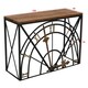 image 6 of Monco Reclaimed Wood and Metal Half Clock Console Table Brown