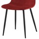 image 2 of Luxe Dining Chair 2pc Madder Brown Black Powder Legs Brown